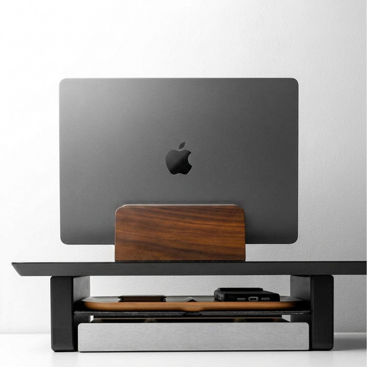 Vertical Laptop Stand | Walnut