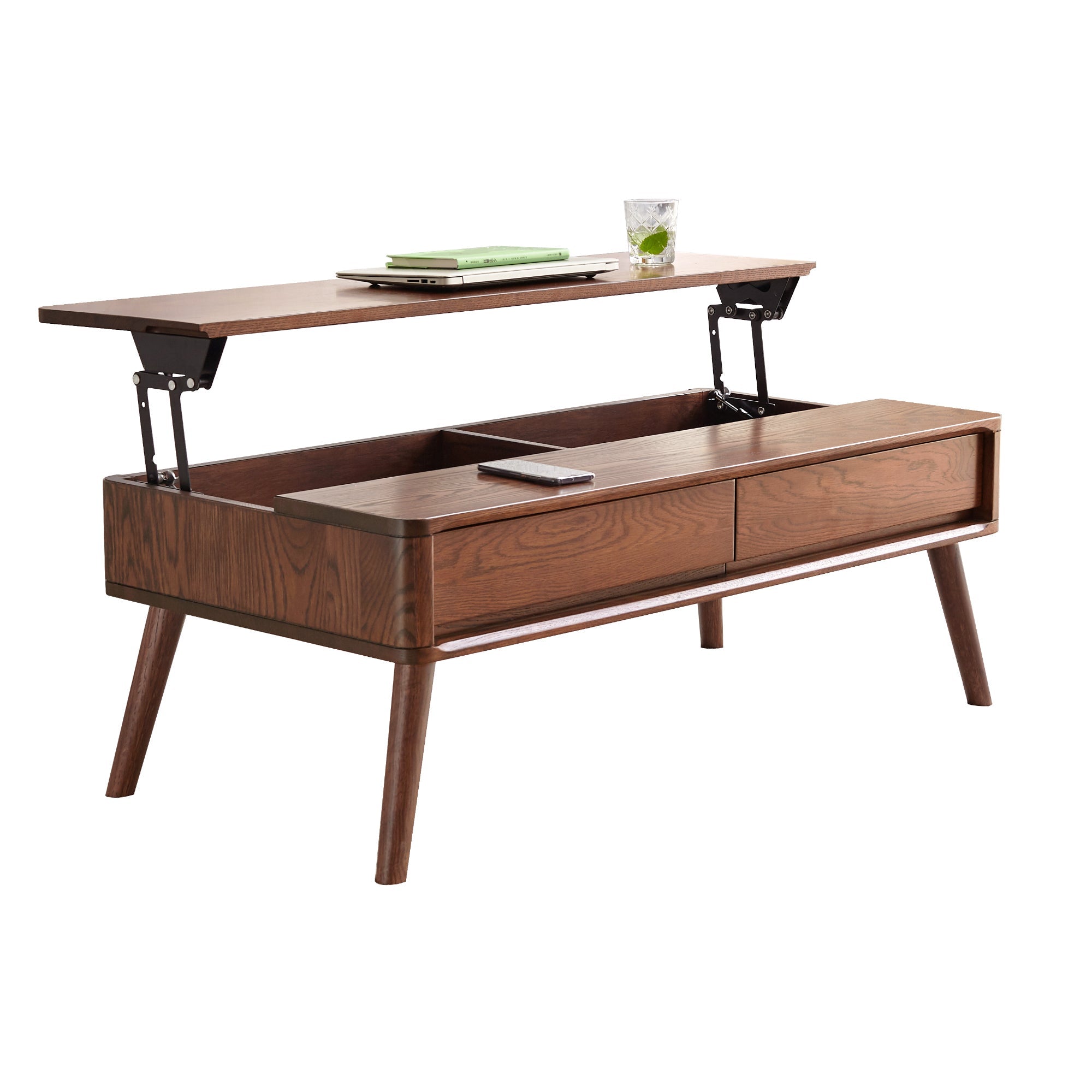 Japandi Solid Walnut Coffee Table - Raico Store